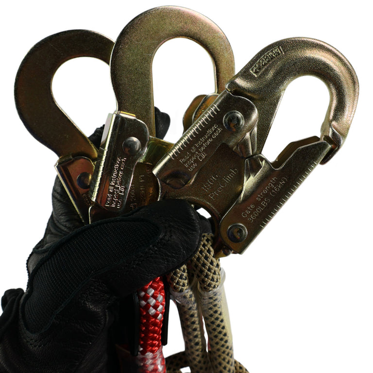 Red-3 Arborist Positioning Lanyard with Prusik - Triple-Headed Tree Climbing Safety System