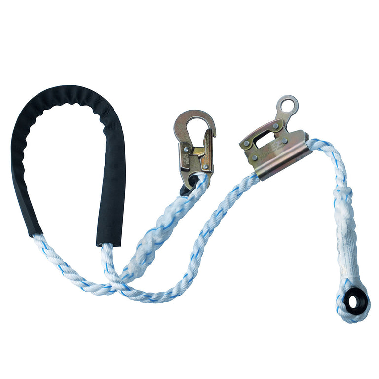 Adjustable Positioning Lanyard with Rope Grab - ANSI Certified Work Positioning