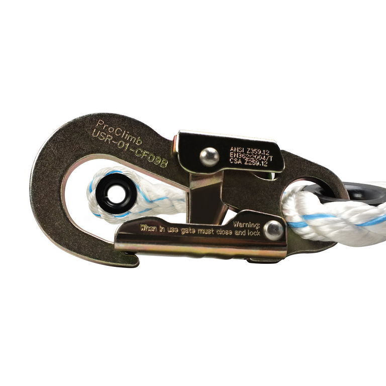 Adjustable Positioning Lanyard with Rope Grab - ANSI Certified Work Positioning