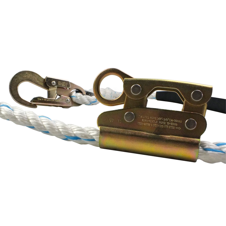 Adjustable Positioning Lanyard with Rope Grab - ANSI Certified Work Positioning