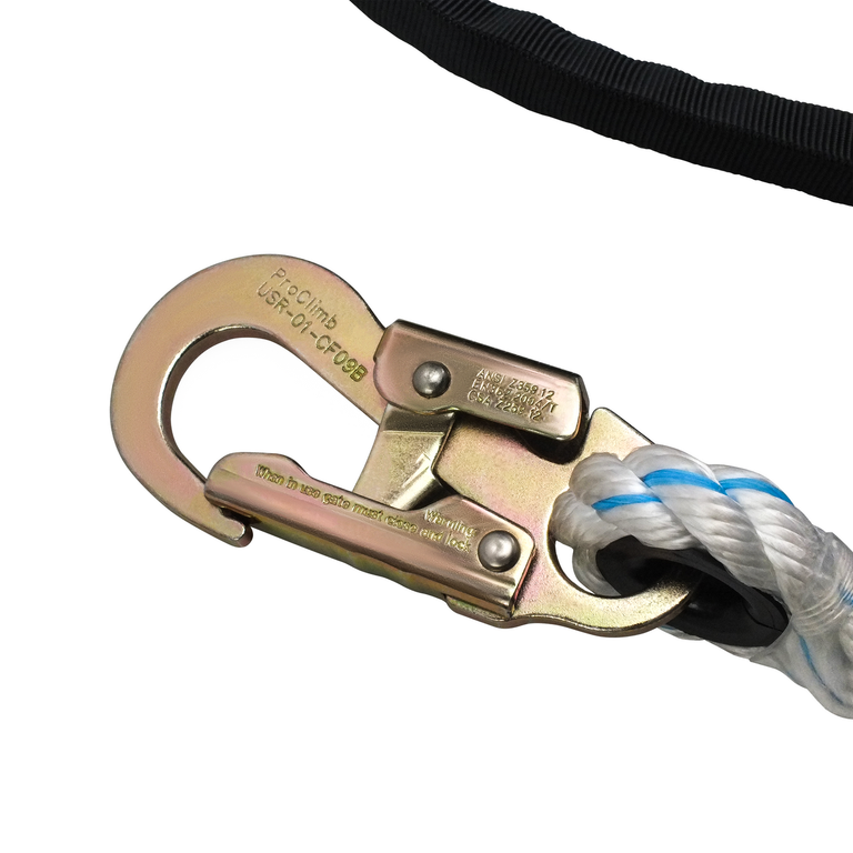 Adjustable Positioning Lanyard with Rope Grab - ANSI Certified Work Positioning