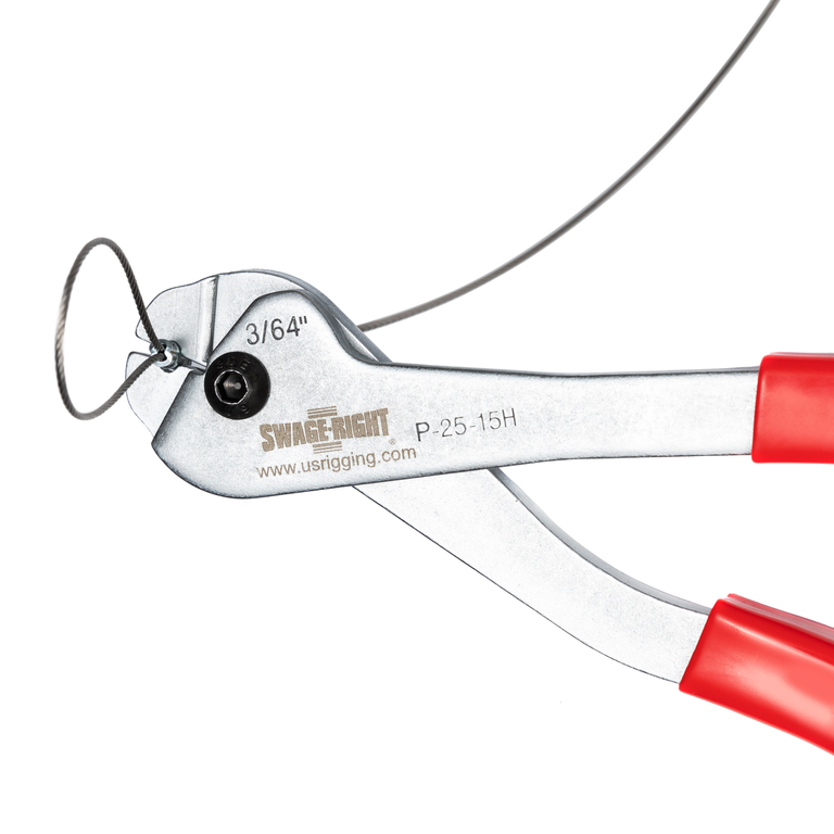 SwageRight Light-Duty Single Cavity Swager for 3/64" Wire Rope with Side Cutters