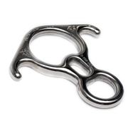 Big Rescue Figure 8 Descender - Stainless Steel Belay Device w/Bent-Ears