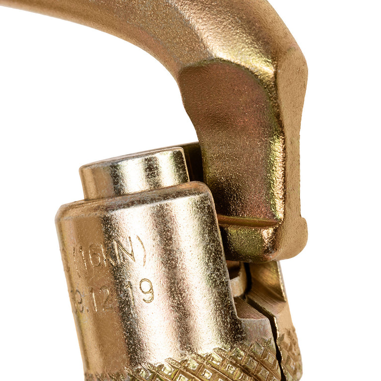 ProClimb 50kN Modified D Steel Carabiner - Twist Lock Gate - Professional Climbing & Rigging Hardware