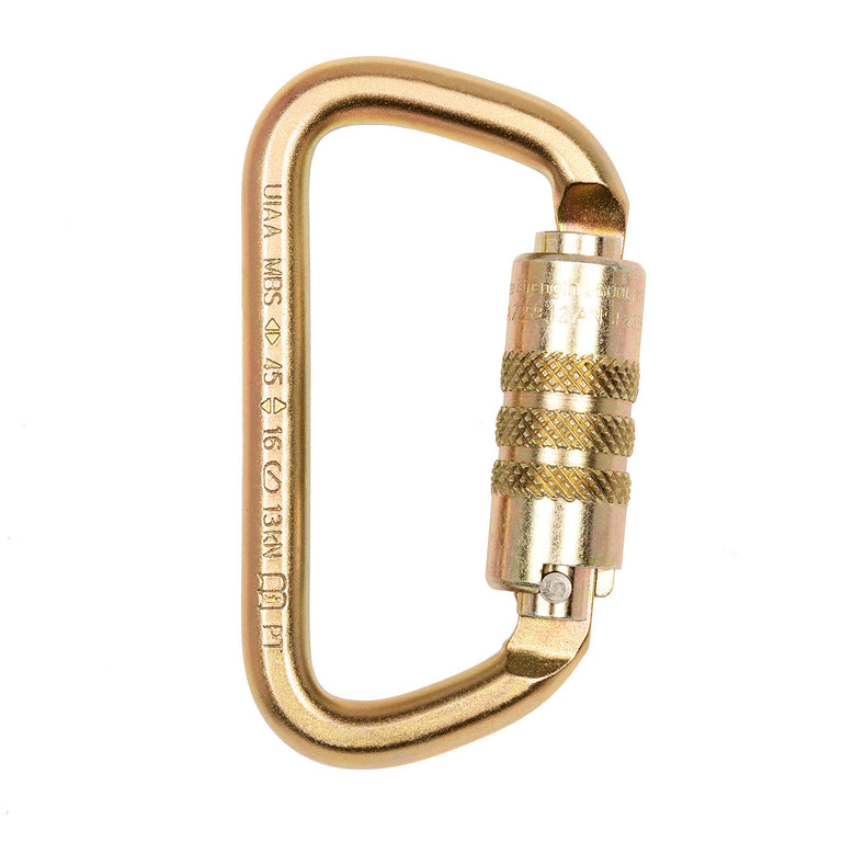 USR-12-CTLD Professional Steel Carabiner - 45kN Twist-Lock Gate for Tree Climbing & Rigging