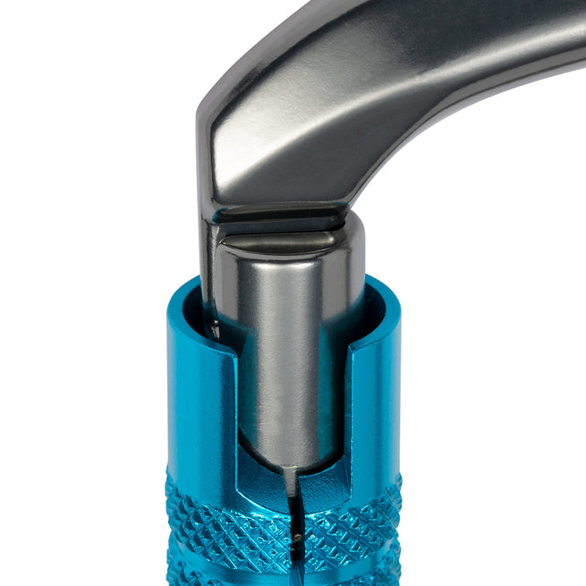 ProClimb Aluminum Big D Carabiner - Triple Lock Gate 28kN Professional Climbing Hardware