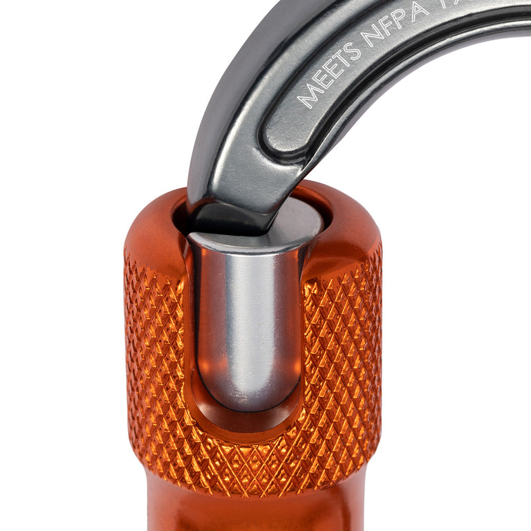 ProClimb I-Beamer Twist Lock Oval Carabiner - NFPA Certified 27kN Aluminum