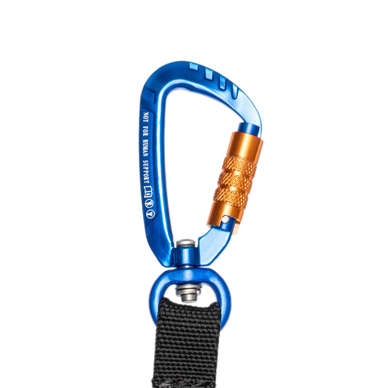 46" Retractable Tool Lanyard - Self-Locking Carabiner - 2lb Capacity - Automatic Retraction for Drop Prevention
