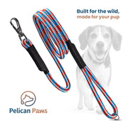 Pelican Paws Premium Dog Leash 6' – Heavy-Duty Braided Rope Dog Leash, 7,000 lb Break Strength, Made in USA, Outdoor Walking Leash for Dogs, Durable No-Pull Leash with Comfortable Grip, Tangle-Free Design