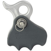 Close-up of removable better rope grab safety device designed for arborist safety ropes, used in climbing, arborist work, and fall protection harness systems for secure rope positioning.