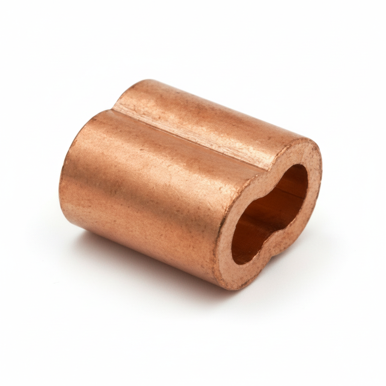 Swage-Right Plain Copper Duplex Sleeves - Premium Copper Loop & Lap Splices (Sold in Packs)