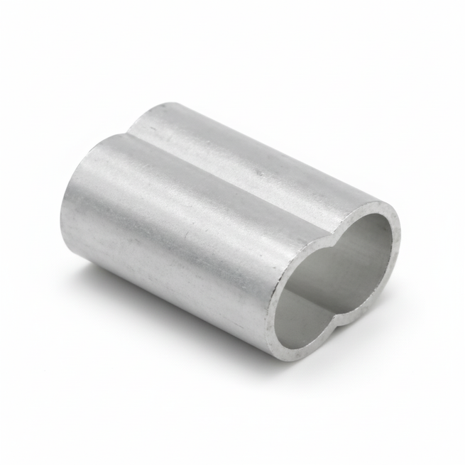 Thinwall Aluminum Duplex Sleeves - Oval Cable Ferrules by SwageRight