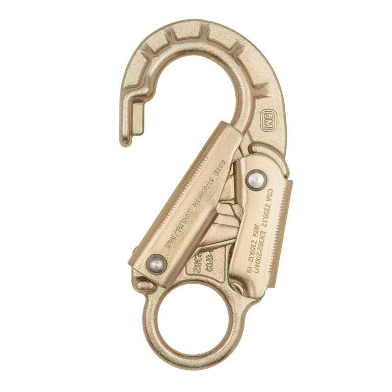 ANSI Forged Steel Snap Hook with Fixed Eye - Double Action Double Lock - 23kN (5,171 lb) MBS - Fall Protection