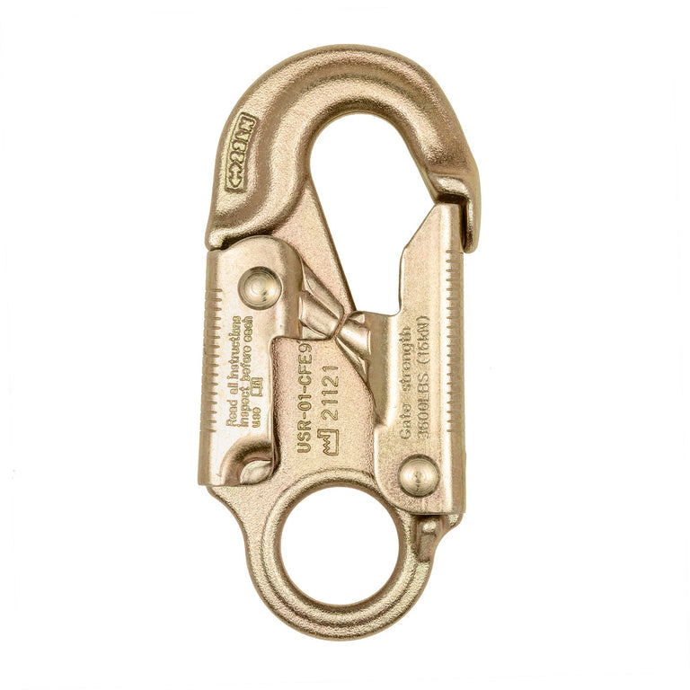 ANSI Z359 Forged Steel Safety Snap Hook - Double Action Locking - CE EN362 Certified - Professional Fall Protection