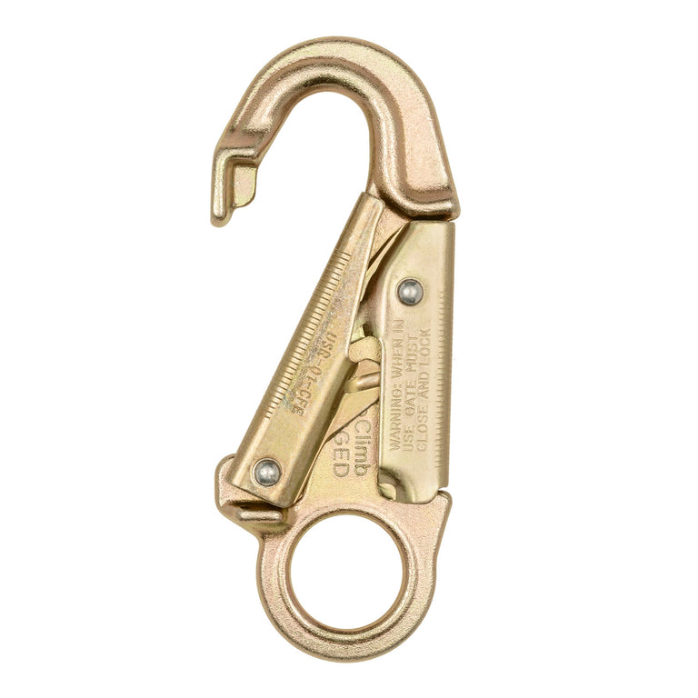 Forged Steel Safety Snap Hook - Double Action - CE EN362 Certified - NSN 5340-01-157-6088 - Military Grade