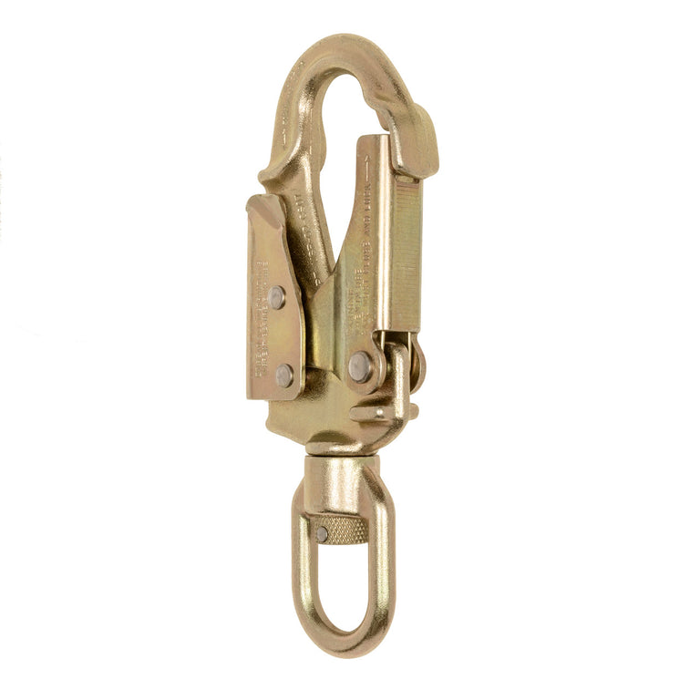 ANSI Forged Steel Swivel Snap Hook - Double Action Self-Locking - 50kN (11,240 lb) MBS - Heavy-Duty Fall Protection