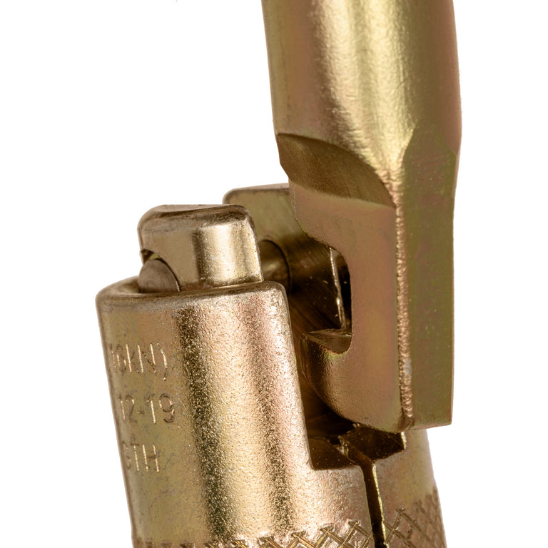 ANSI Steel Scaffold Hook - Twist Lock Self-Locking - 50kN (11,240 lb) MBS - Captive Pin Design for Scaffolding