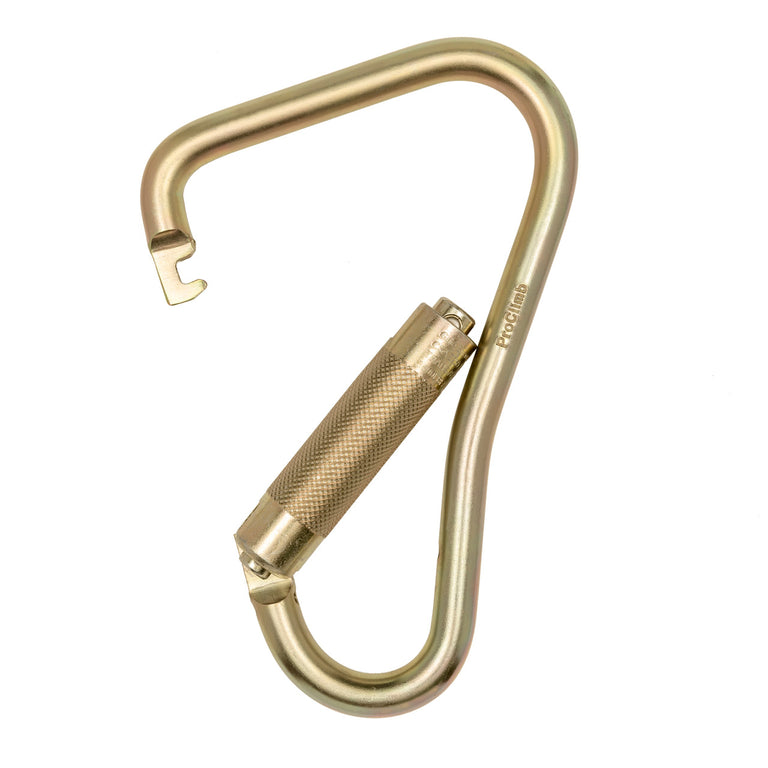 ANSI Steel Scaffold Hook - Twist Lock Self-Locking - 50kN (11,240 lb) MBS - Captive Pin Design for Scaffolding
