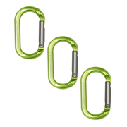 ProClimb Mini 900 Carabiner - Lime Green - Ultra-Light Aluminum (4kN/900lbs) - Pack of 3