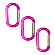 ProClimb Mini 900 Carabiner - Pink - 4kN Aluminum Straight Gate (Pack of 3)