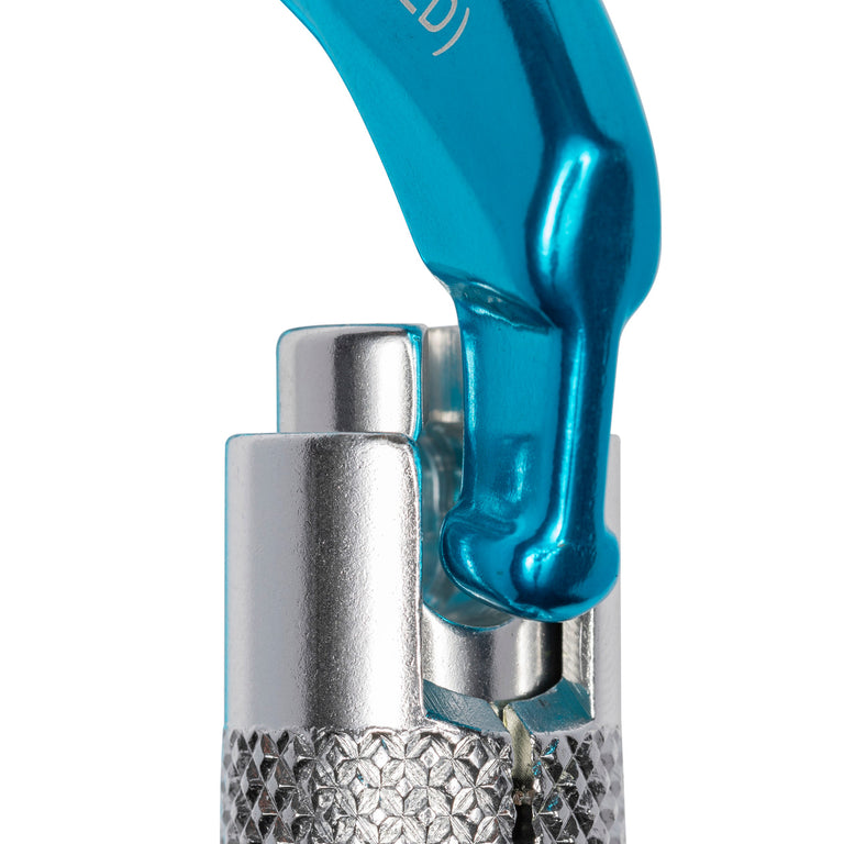 ProClimb Modified D Aluminum Carabiner - 28kN Twist Lock Gate - Professional Climbing Hardware