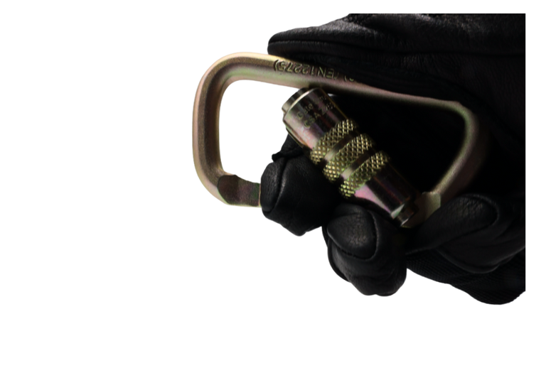USR-12-CTLD Professional Steel Carabiner - 45kN Twist-Lock Gate for Tree Climbing & Rigging