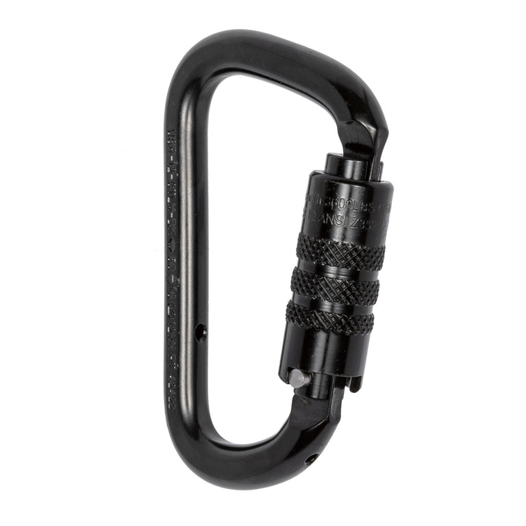 ProClimb Twist Lock Modified D Steel Carabiner - 50kN Professional Grade
