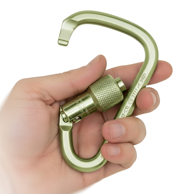 Steel Klettersteig Carabiner - Twist Lock Gate - 16kN (3,597 lb) MBS - Via Ferrata & Climbing