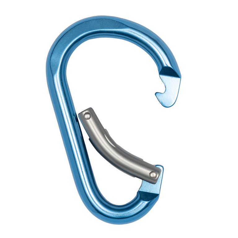 Professional HMS Carabiner - 20kN Bent Gate Aluminum - Blue Anodized