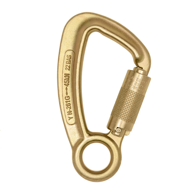 ProClimb Captive Eye Steel Carabiner with Twist Lock Gate - 23kN Climbing Hardware