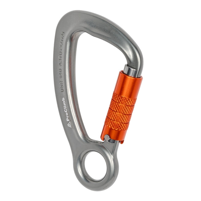Triple Lock Aluminum Carabiner with Captive Eye - 28kN Professional Grade