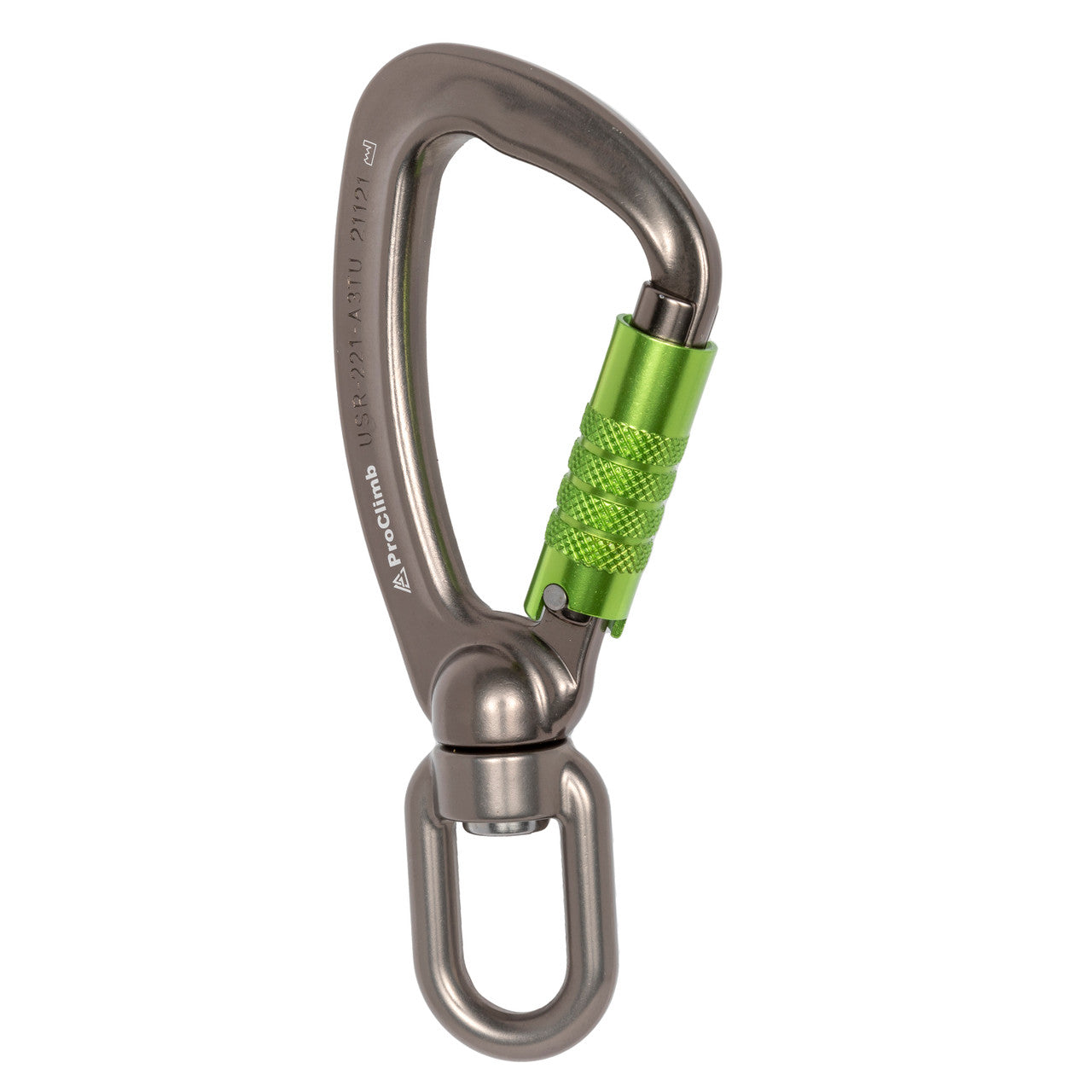 25kN Aluminum Swivel Carabiner - Triple Lock Keylock Design | U.S.