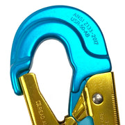 ProClimb Forged Aluminum Double-Lock Snap Hook with Fixed Eye - 27kN MBS