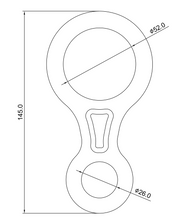 Professional Aluminum Figure 8 Descender - 35kN MBS - 9-12mm Rope Compatibility
