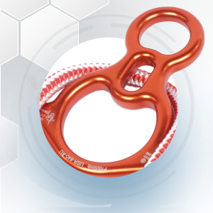 Big Rescue Figure 8 Descender - Aluminum - Bent-Ears Design - 40kN (8,960 lb) - Lightweight 9 oz
