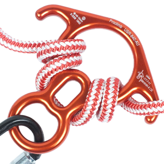 Big Rescue Figure 8 Descender - Aluminum - Bent-Ears Design - 40kN (8,960 lb) - Lightweight 9 oz