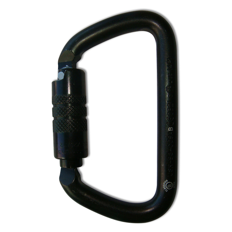 ProClimb NFPA Certified Large D Carabiner with Twist Lock - Professional Climbing Hardware