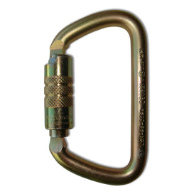ProClimb 60kN Steel Carabiner - Twist Lock Large D-Ring for Professional Climbing & Rigging