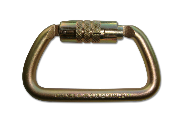 ProClimb 60kN Steel Carabiner - Twist Lock Large D-Ring for Professional Climbing & Rigging