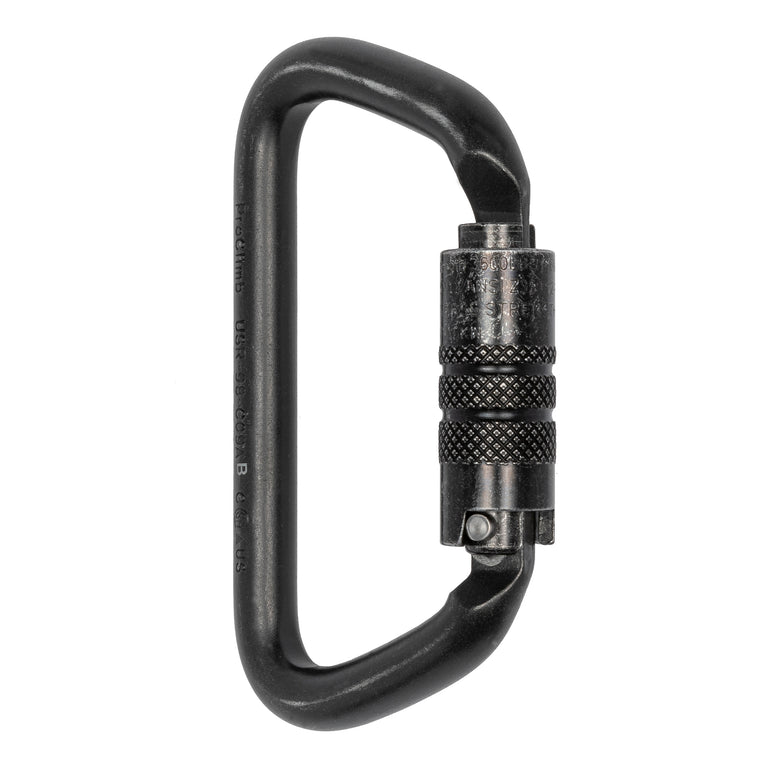 ProClimb NFPA Large D Carabiner with Screw Lock - Professional Steel Climbing Hardware