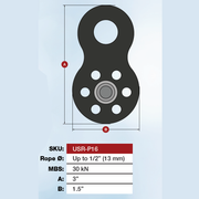ProClimb Aluminum Single Swing Pulley - Lightweight Rigging Pulley