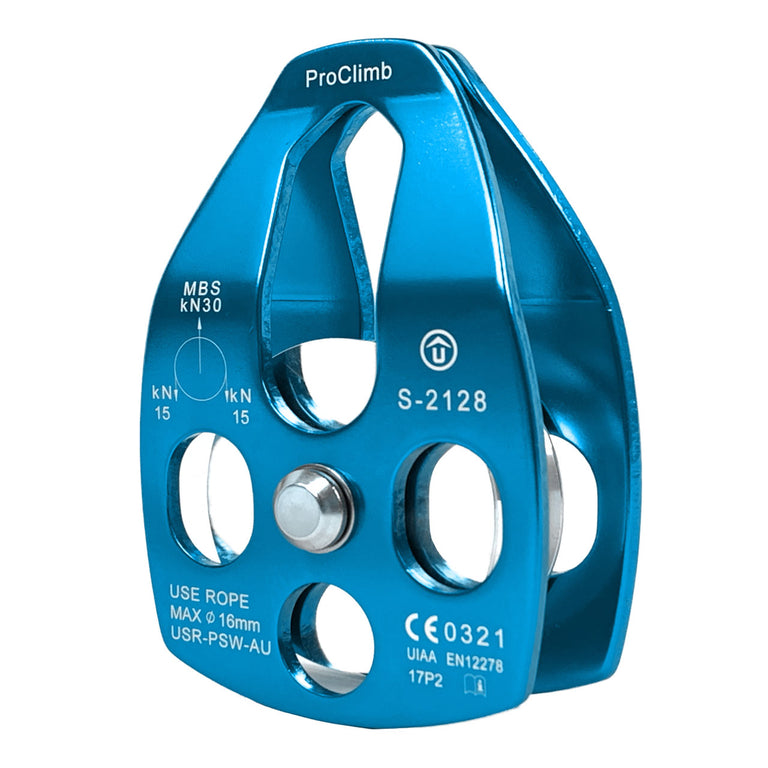 ProClimb Extra Roll Aluminum Arborist Pulley - 30kN Single Sheave