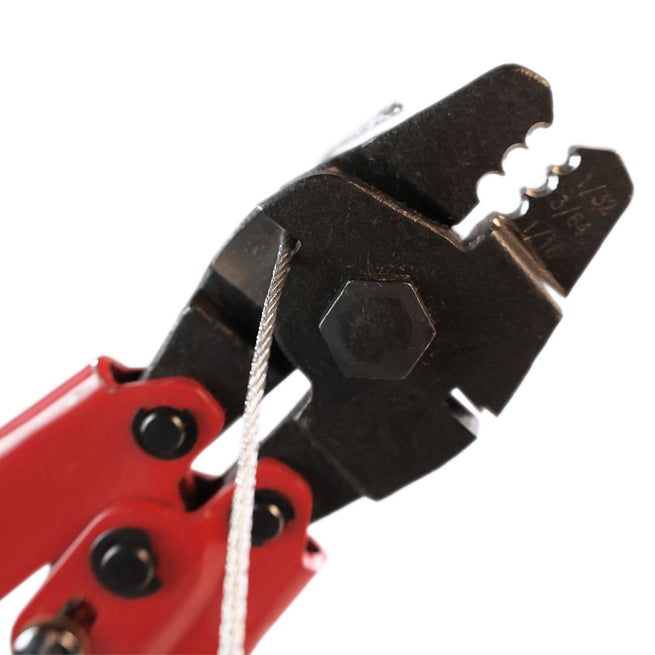 Deluxe SRS Hand-Swaging Tool Kit with Cutter plus 500' 1/16" Cable - Complete Wire Rope Crimping Set