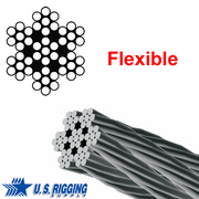 7x7 304 Stainless Steel Aircraft Cable - 1/8" - 250 ft - 340 lb Breaking Strength