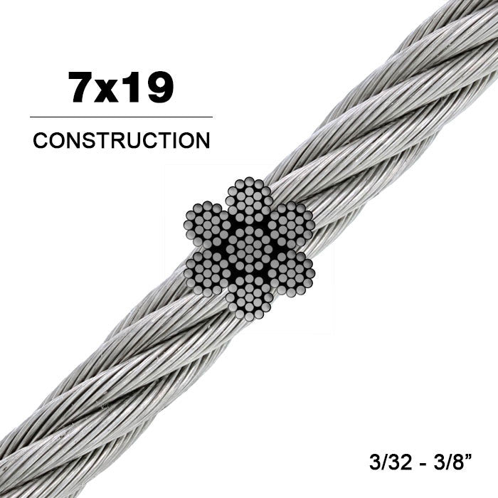 7x19 Galvanized Steel Wire Rope - Heavy-Duty Aircraft Cable