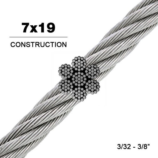 7x19 Galvanized Steel Wire Rope - Heavy-Duty Aircraft Cable