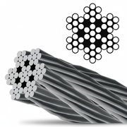SwageRight 7x7 Galvanized Steel Wire Rope (Aircraft Cable) - Premium Quality