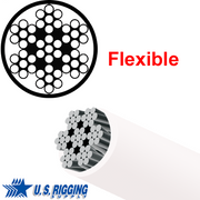 7x7 Vinyl Coated Stainless Steel Wire Rope - Premium Aircraft Cable