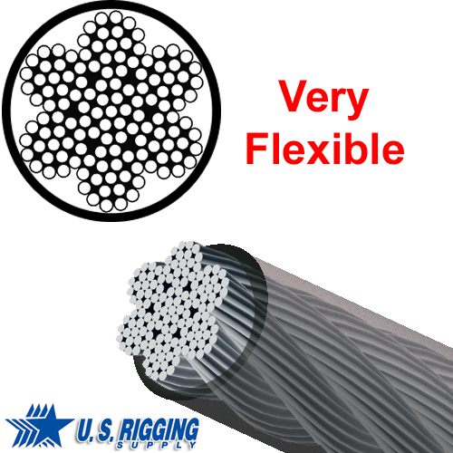 7x19 Nylon Coated Galvanized Steel Wire Rope - Heavy-Duty Aircraft Cable