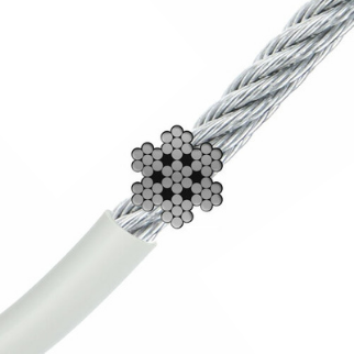 7x7 Vinyl Coated Galvanized Steel Wire Rope - Durable Aircraft Cable